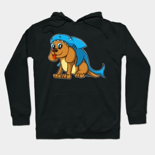 Cute Dog In Shark Costume Funny Kids Hoodie